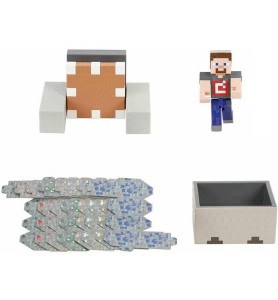 Figura Mattel Minecraft Vagoneta Explosiva Lanza Y Choca