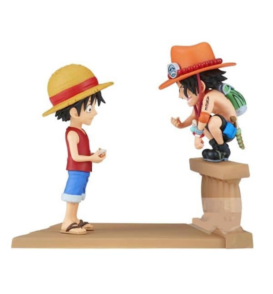 Figura Banpresto One Piece World Collectable Log Stories Luffy Y Ace 8cm