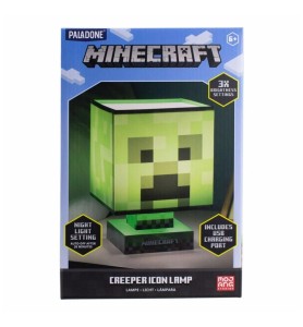 Lámpara Paladone Con Cargador Usb Minecraft Creeper