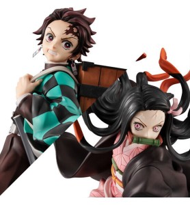 Figura Megahouse Serie G.e.m. Demon Slayer Kimetsu No Yaiba Kamado Brother & Sis