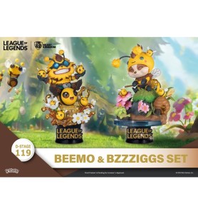 Set De 2 Figuras Beast Kingdom Dstage League Of Legends Beemo Y Bzzziggs