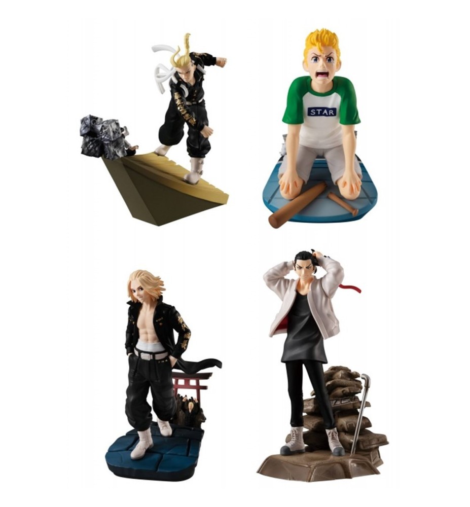 Set Figuras Megahouse Petitrama Series Tokyo Revengers Toman Heroic Scenes