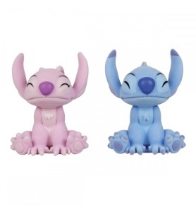 Pack De 2 Figuras Flocadas Enesco Disney Stitch Y Angel Beso