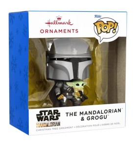 Adorno De Navidad Funko Star Wars Mandaloriano & Grogu  Figura De Resina