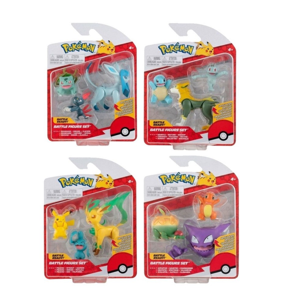 Pack De 3 Fuguras Pokémon Batalla Ola 10 Surtido De 4