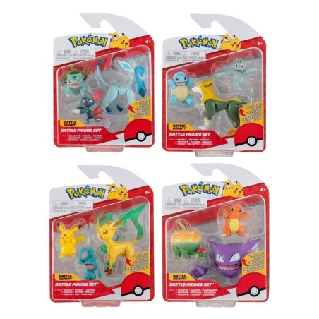 Pack De 3 Fuguras Pokémon Batalla Ola 10 Surtido De 4