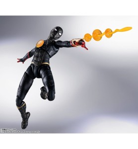 Figura Tamashii Nations Marvel Spider - Man No Way Home Spider - Man Traje Negro & Dorado Sh Figuarts