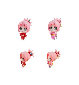 Set Figuras Con Postales Megahouse Naruto Shippuden Petit Chara Land 10th Anniversary