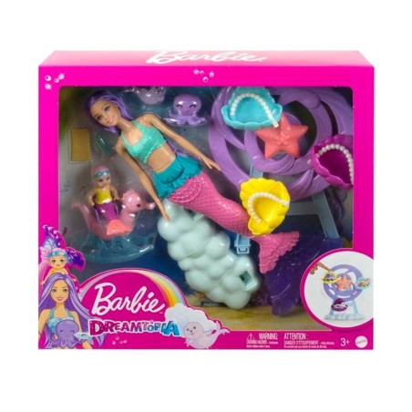 Muñeca Barbie Mattel Sirena Juego De Cuidado Con Merbaby Y Foca