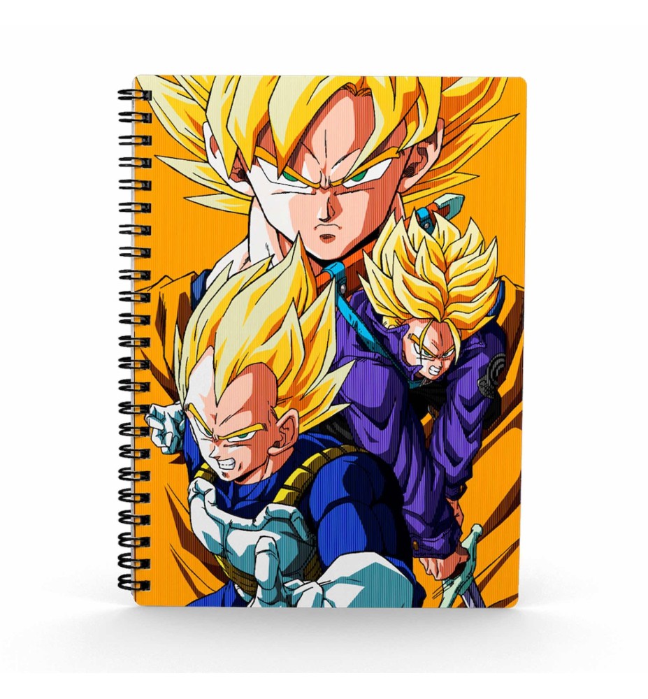 Libreta Efecto 3d Saiyans Dragon Ball Z