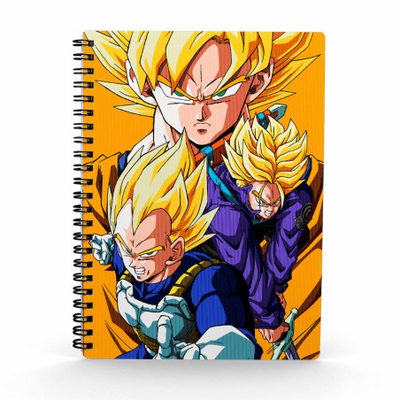 Libreta Efecto 3d Saiyans Dragon Ball Z