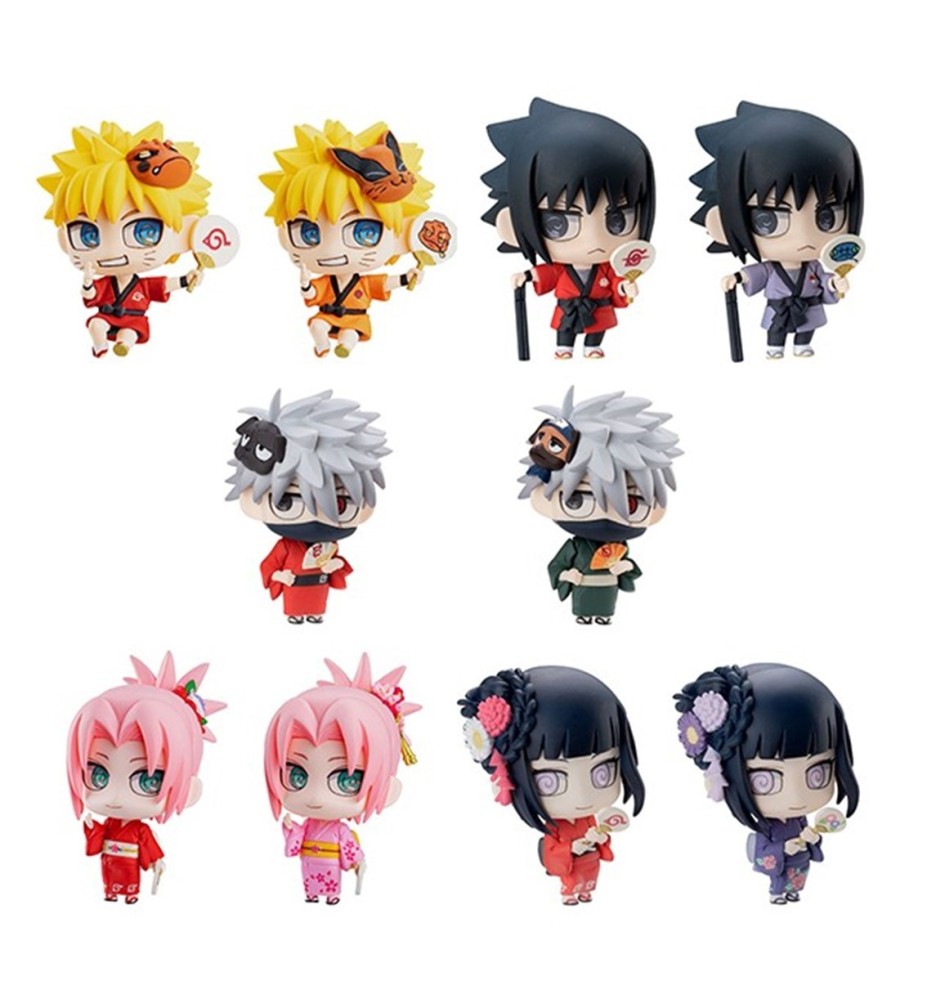 Set Figuras Megahouse Naruto Shippuden Petit Chara Land 10th Anniversary