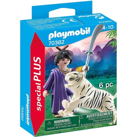 Playmobil Luchadora Asiatica Con Tigre