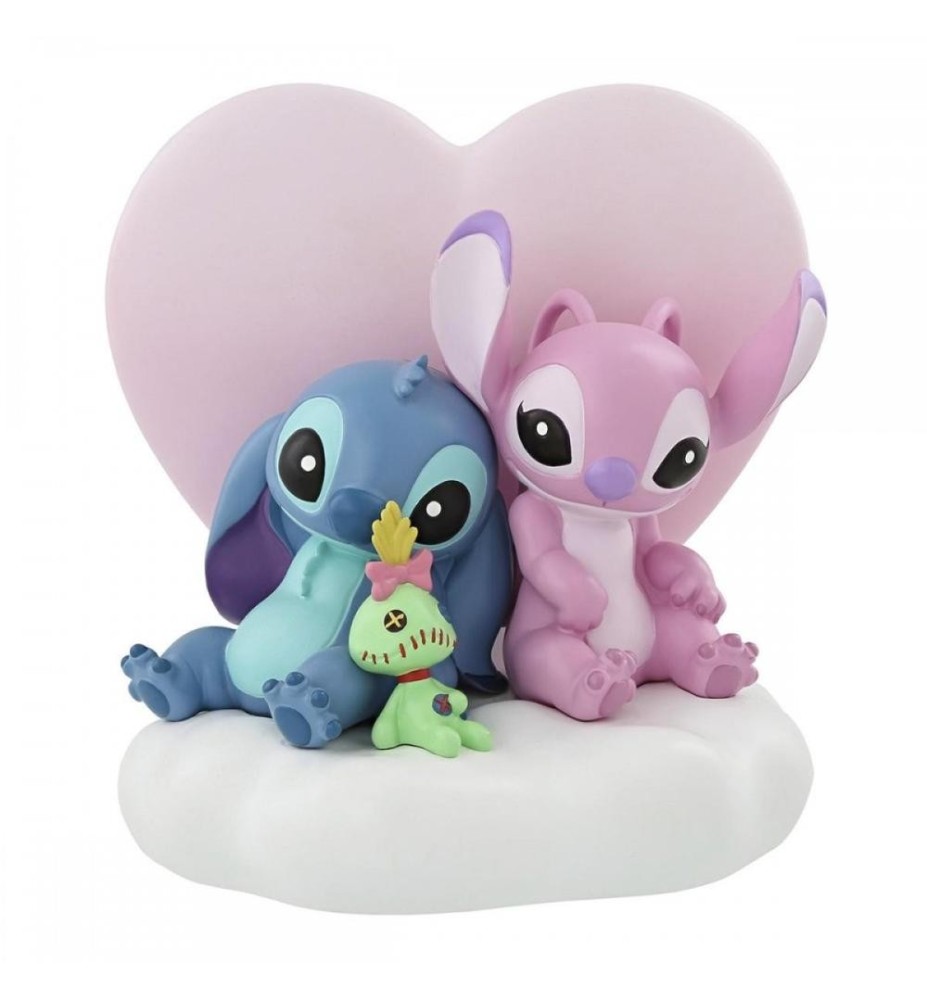 Figura Iluminada Enesco Disney Stitch Y Angel