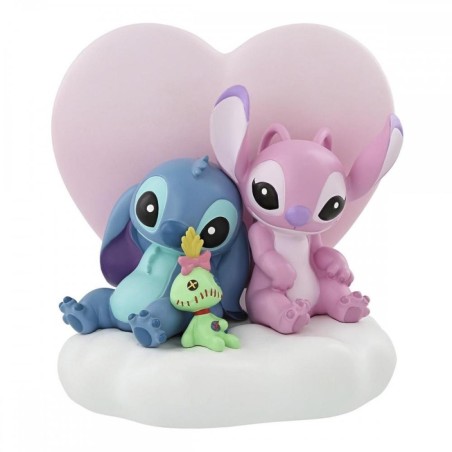 Figura Iluminada Enesco Disney Stitch Y Angel