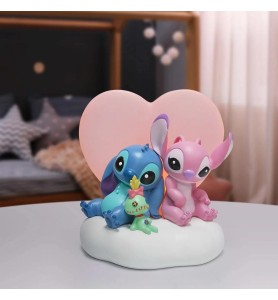 Figura Iluminada Enesco Disney Stitch Y Angel