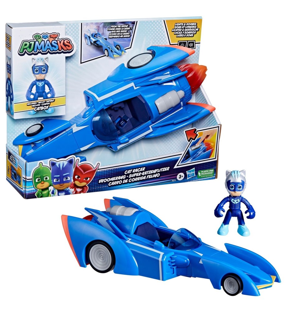 Figura Hasbro Gatomovil Pj Masks Power Heroes -  Súper Gato - Móvil