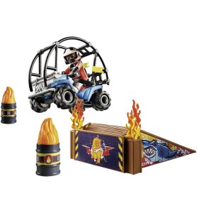 Playmobil Starter Pack Stuntshow Quad Con Rampa De Fuego