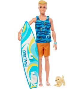 Muñeco Barbie Mattel Ken Tabla De Surf