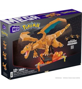 Figura Mattel Mega Construx Motion Pokémon Motion Charizard 1664 Pcs