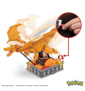 Figura Mattel Mega Construx Motion Pokémon Motion Charizard 1664 Pcs