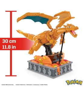 Figura Mattel Mega Construx Motion Pokémon Motion Charizard 1664 Pcs