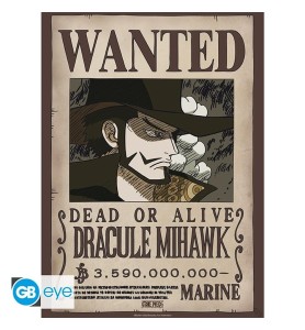 Póster Gb Eye Chibi One Piece Wanted Mihawk Wano