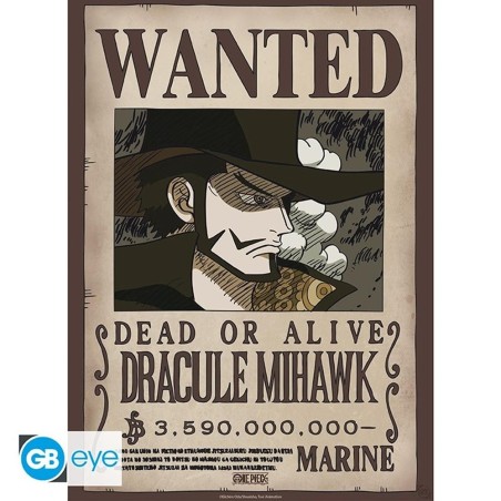 Póster Gb Eye Chibi One Piece Wanted Mihawk Wano