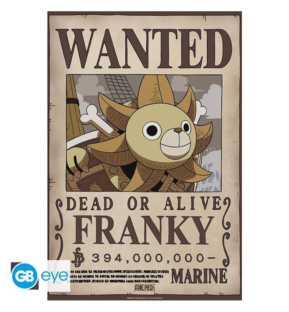 Póster Gb Eye Chibi One Piece Wanted Franky Wano