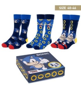 Pack Calcetines 3 Piezas Sonic Talla 40 -  46