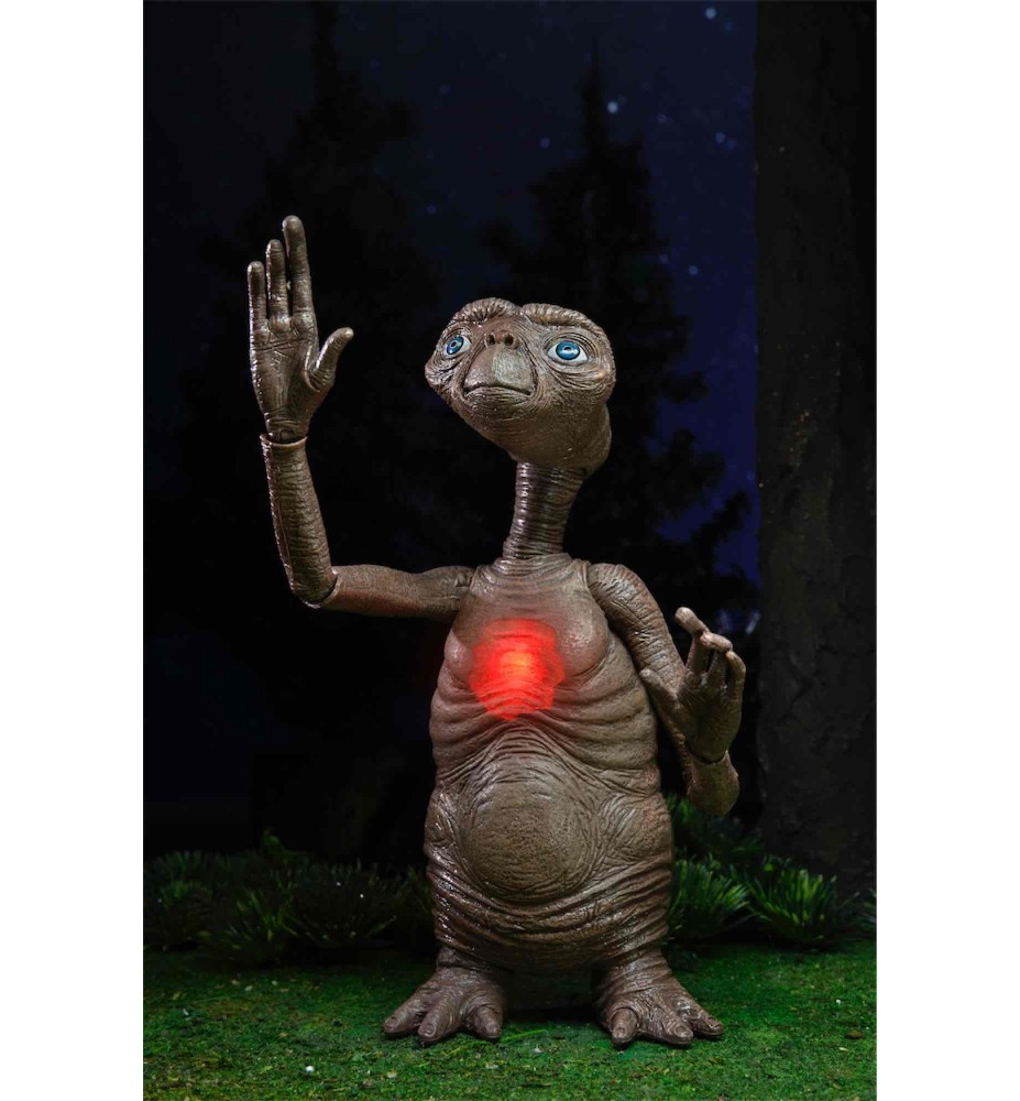 Figura Neca Ultimate Deluxe E.t. Con Pecho Led 40 Aniversario Et