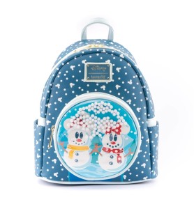 Mochila Loungefly Disney Minnie Y Mickey Muñecos De Nieve