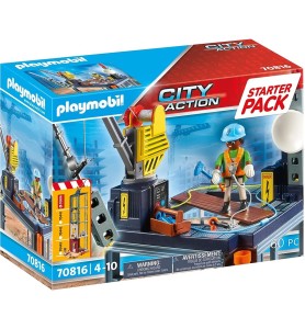 Playmobil  Starter Pack Construccion Con Grua