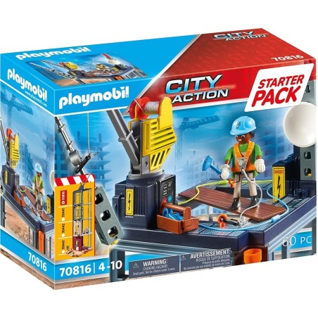 Playmobil  Starter Pack Construccion Con Grua