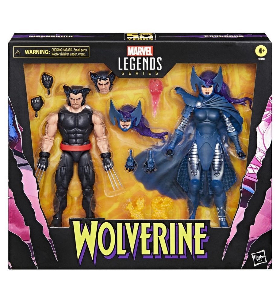 Set Figuras Hasbro Marvel Legends Series Wolverine & Lady Psylocke