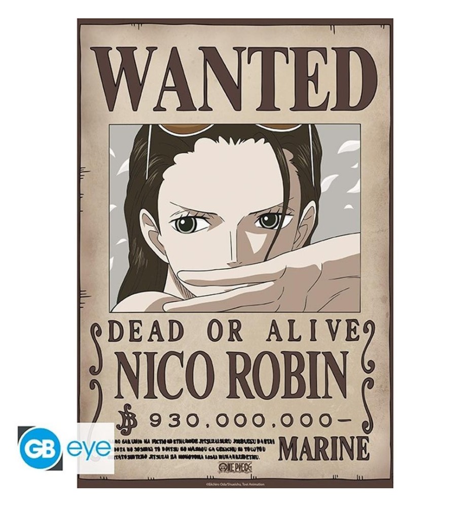 Póster Gb Eye Chibi One Piece Wanted Nico Robin Wano