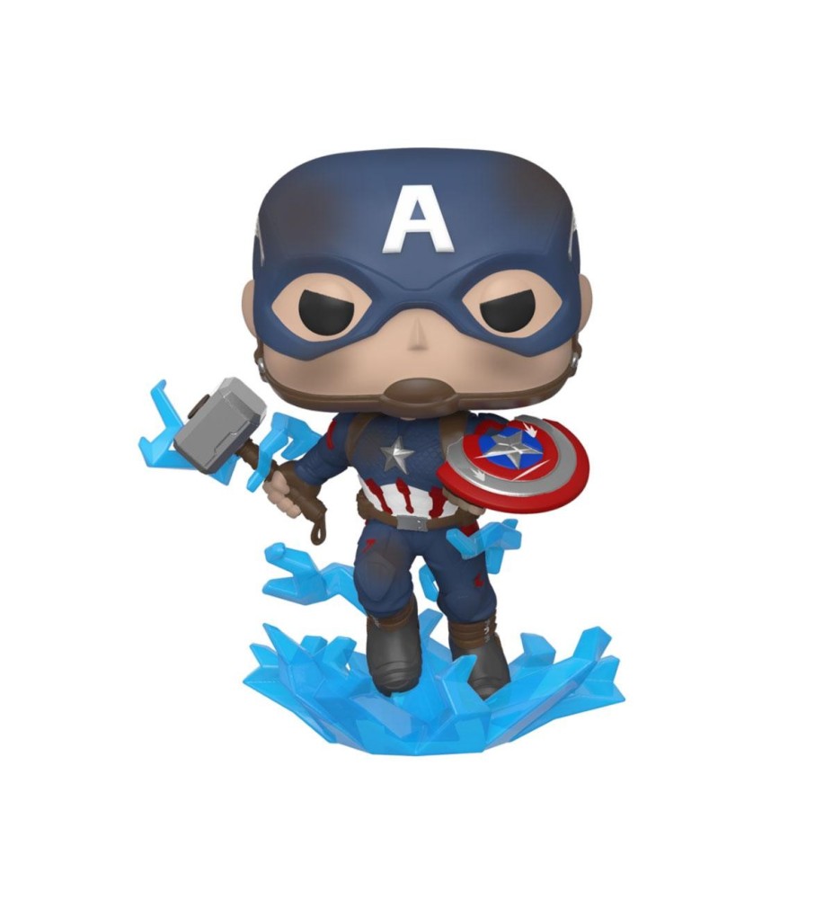 Funko Pop Marvel Los Vengadores Endgame Capitan America Con Escudo Roto & Mjolnir 45137